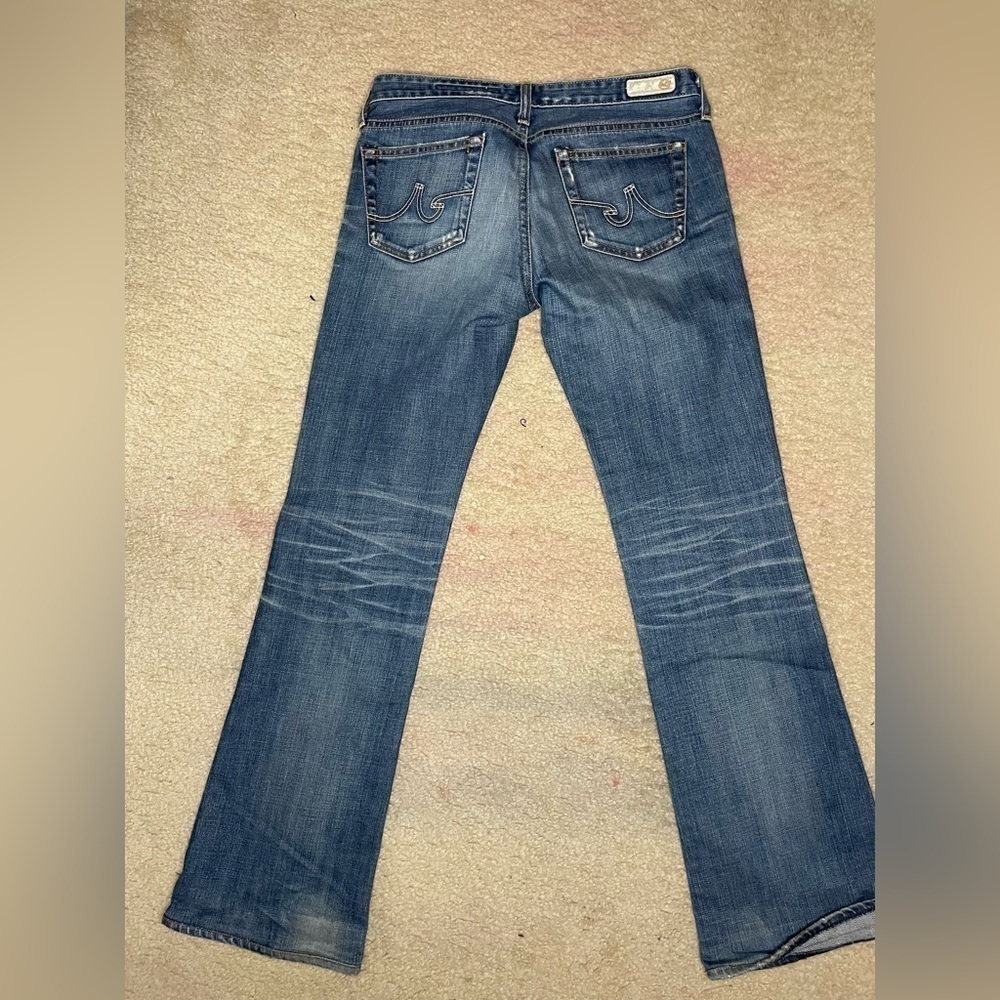 AG Adriano Goldschmied the angel bootcut medium wash distressed jeans size 26R - Picture 2 of 6
